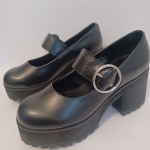 Current Mood 7M Black Mary Jane Platform Shoes